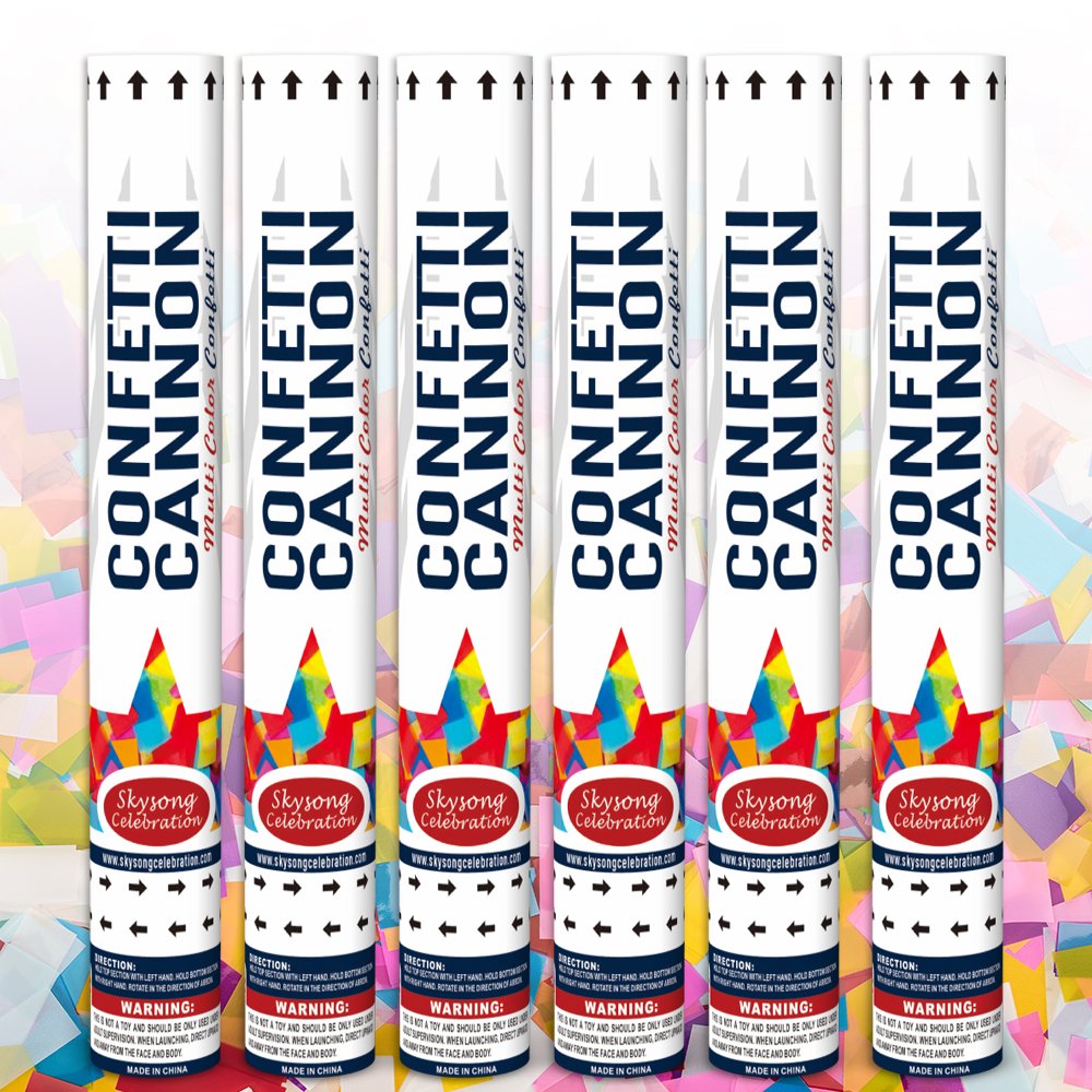 20inch Multi-Color Paper Confetti Cannon 36Pcs
