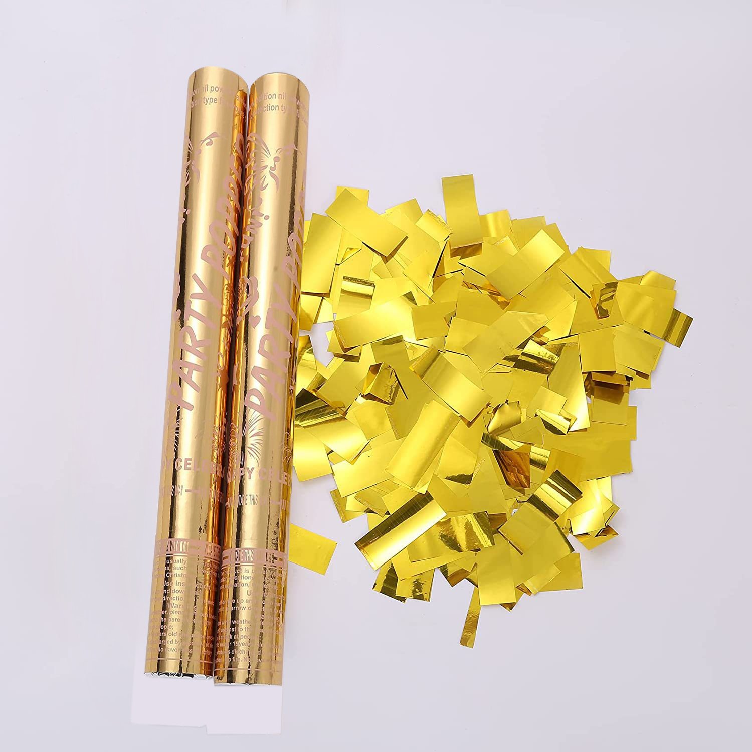20inch Wedding Celebration Confetti Cannon - Gold Metallic 36Pcs